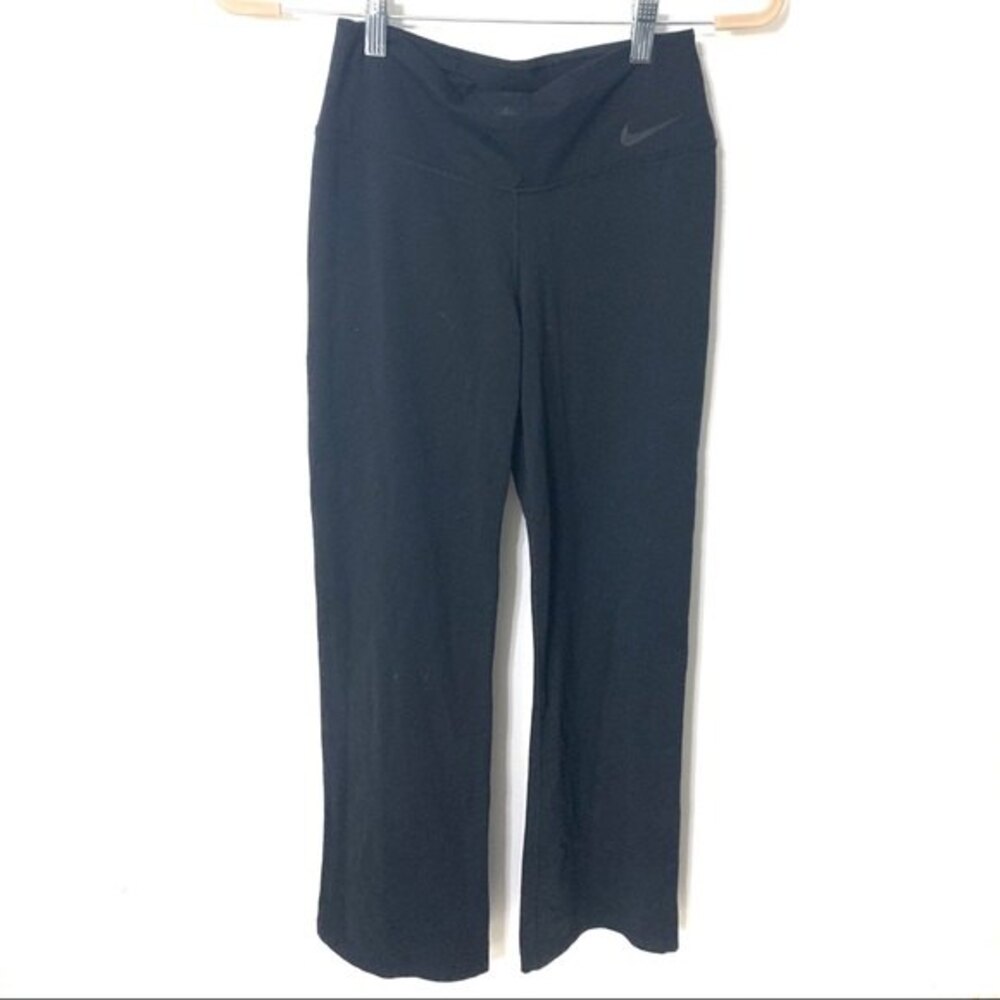 NIKE leggings womens black dri-fit wide leg bootcut leggings small